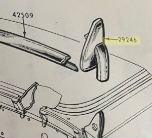 Molding Quarter Panel Rear Tail Fin Extension- RH